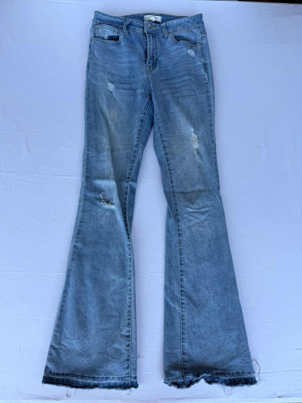 Harper Heritage High Rise Flare Distressed Jeans Sz 26